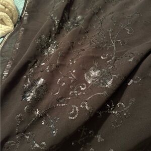 Elegant Black Sequin Embroidered Saree